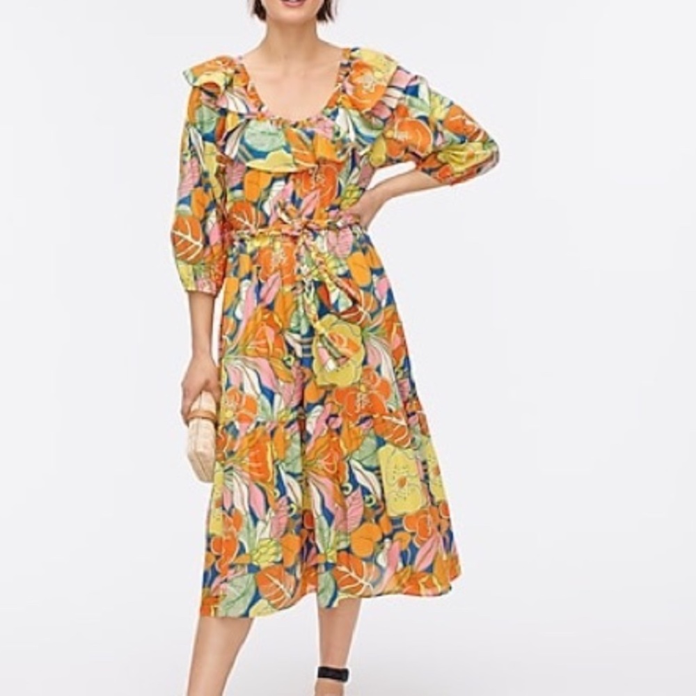 J.Crew Tropical Print Dress NWT